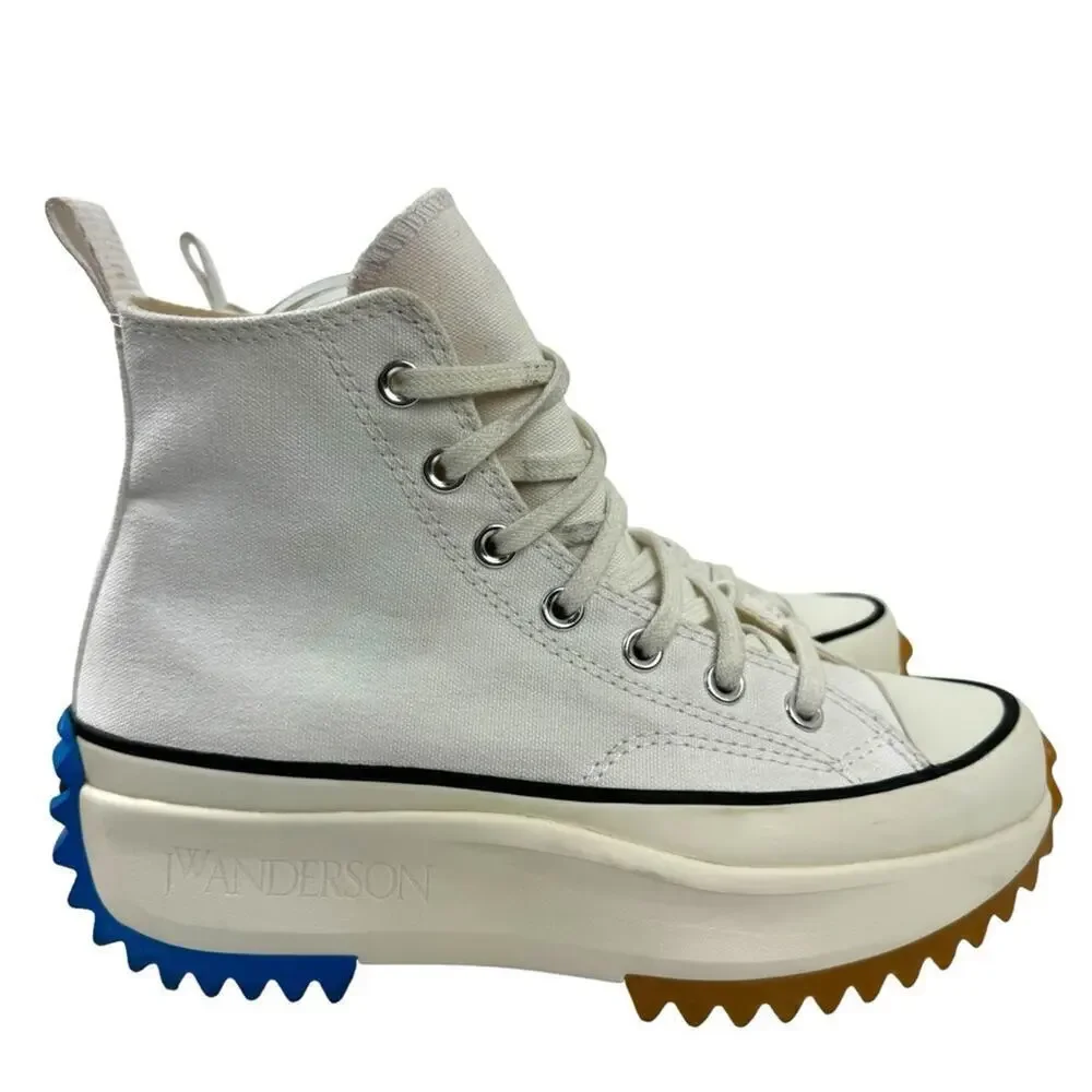 Converse X JW Anderson Run Star Hike Chunky Platform Sneakers White Blue SZ 7.5